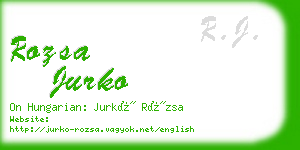 rozsa jurko business card